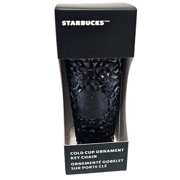 Starbucks 2024 Dark Navy Blue Gemstone Cold Cup Tumbler Keychain New & Sealed - Picture 4 of 5